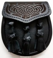 Kinder Sporran,Celtic Knot, 3 Tassels, 13 cm